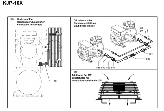 Компрессор COPELAND KJP-10X многонапряженный полугерметический тип COPELAND DWM 1