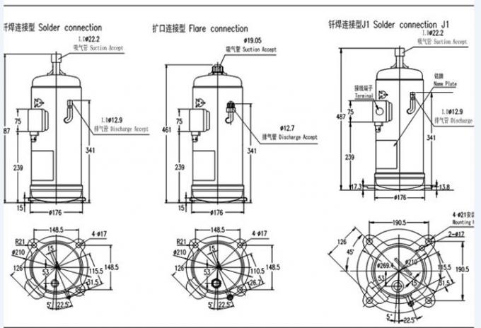 Р410А и 44030БТУ/х Хитачи перечисляют компрессор Э505ДХ-49К2И одна гарантия года 4