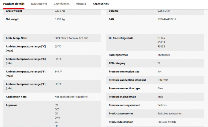 Danfoss Kp2 переключатель давления 060-112091 Ip44 оригинальный 0