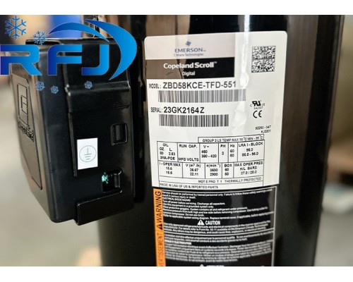 Рефрижераторный компрессор серии ZBD Copeland 8HP ZBD58KCE-TFD-551 Рефрижераторный компрессор серии ZBD Copeland 8HP ZBD58KCE-TFD-551