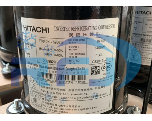 E604DH-59D2G Скрол компрессор Холодильный компрессор R410A 380~415-3-50Hz 440V-3-60Hz E604DH-59D2G Скрол компрессор Холодильный компрессор R410A 380~415-3-50Hz 440V-3-60Hz